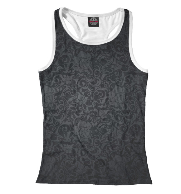 Женская майка-борцовка с изображением Gray rose цвета Белый