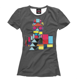 Женская футболка Лицо (абстракт)