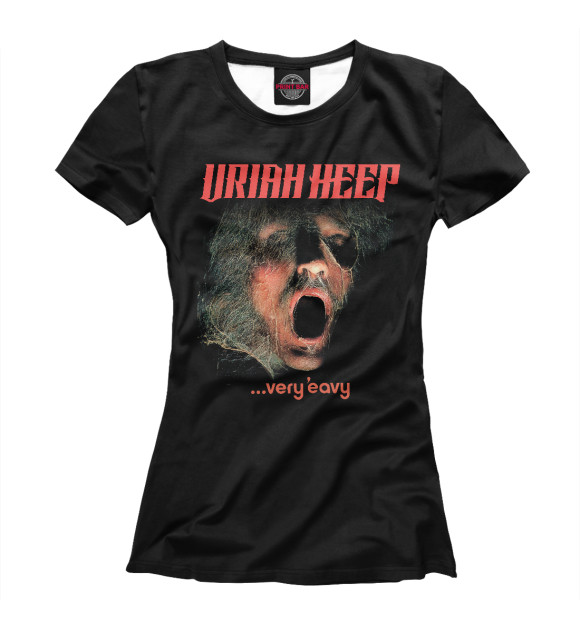 Женская футболка с притом Uriah Heep цвета Белый Женская футболка с изображением Uriah Heep цвета Белый