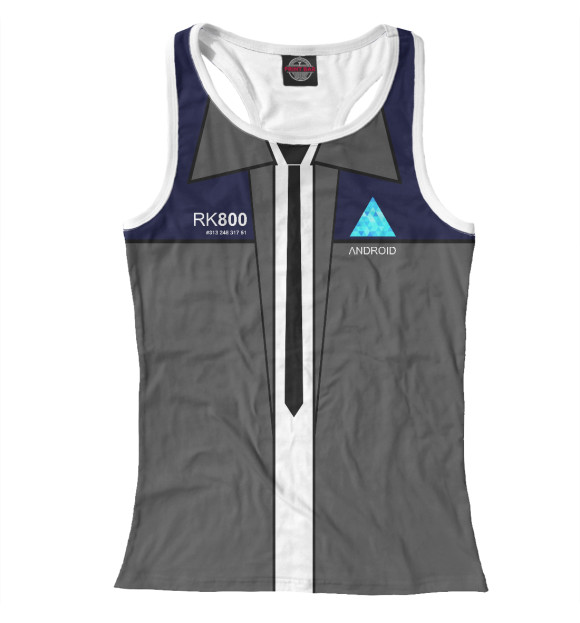 Женская майка-борцовка с изображением Detroit Become Human цвета Белый