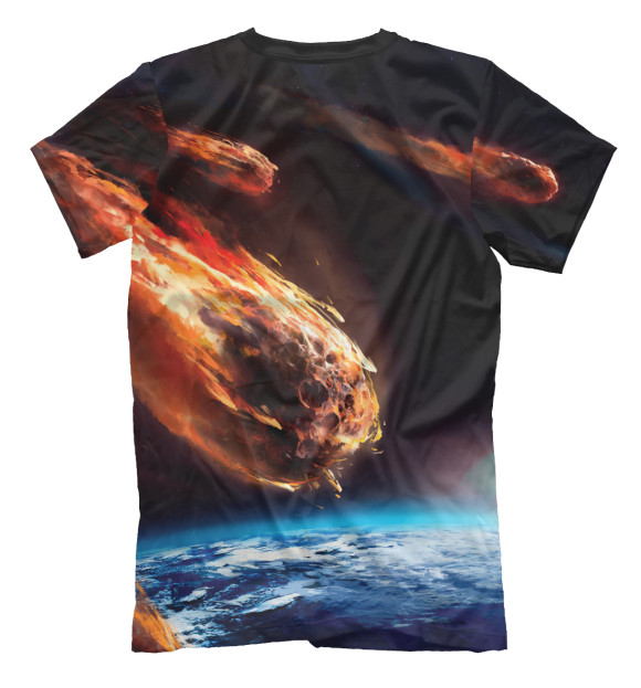 Мужская футболка с изображением Метеориты цвета Белый