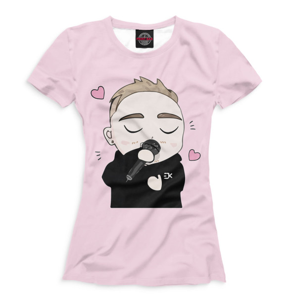 Женская футболка с изображением Егор Крид цвета Белый