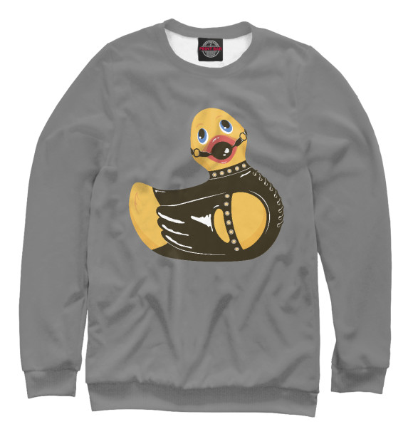 Женский свитшот с изображением Уточка bdsm цвета Белый