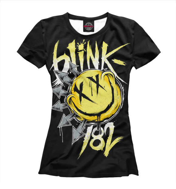 Женская футболка с изображением blink-182 цвета Белый