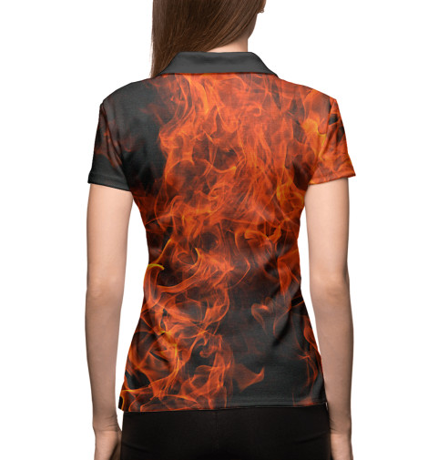 

Поло Print Bar, Белый, Огонь