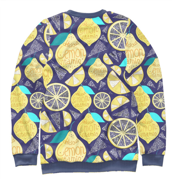 Мужской свитшот с изображением Лимоны цвета Белый