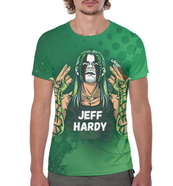 Мужская футболка с изображением Джефф Харди цвета Белый