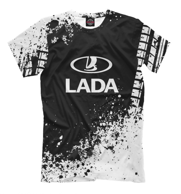 Футболка для мальчиков с изображением Lada цвета Черный