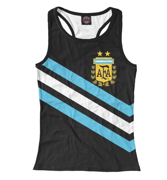 Женская майка-борцовка с изображением Сборная Аргентины цвета Белый