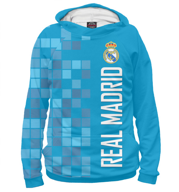 Женское худи с изображением Real Madrid цвета Белый