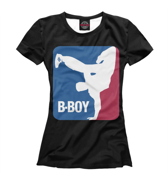 Женская футболка с изображением B-Boy цвета Белый