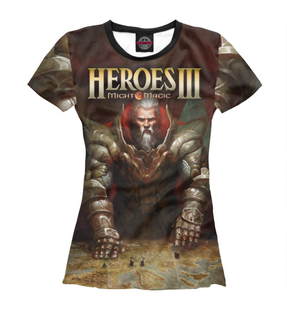 Футболка для девочек с изображением Heroes of Might and Magic цвета Белый