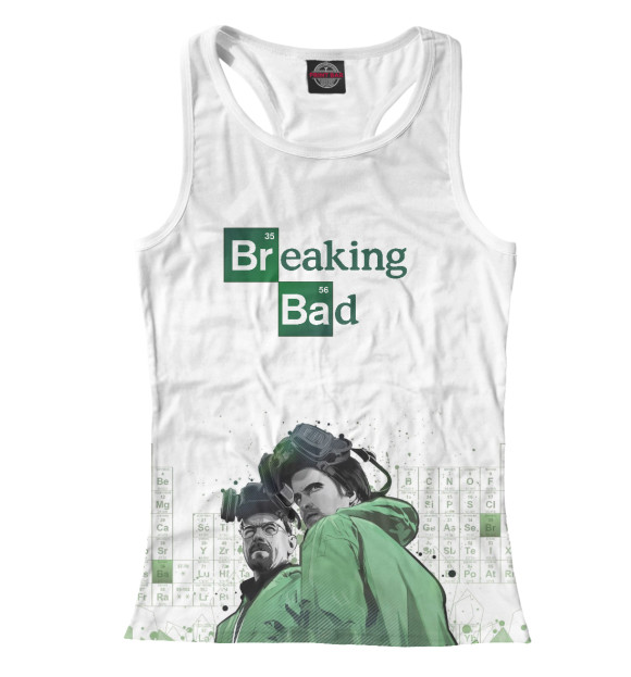 Женская майка-борцовка с изображением Breaking bad цвета Белый