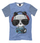 Мужская футболка Панда в очках и наушниках