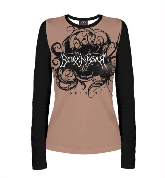 Женский лонгслив с изображением Borknagar цвета Белый