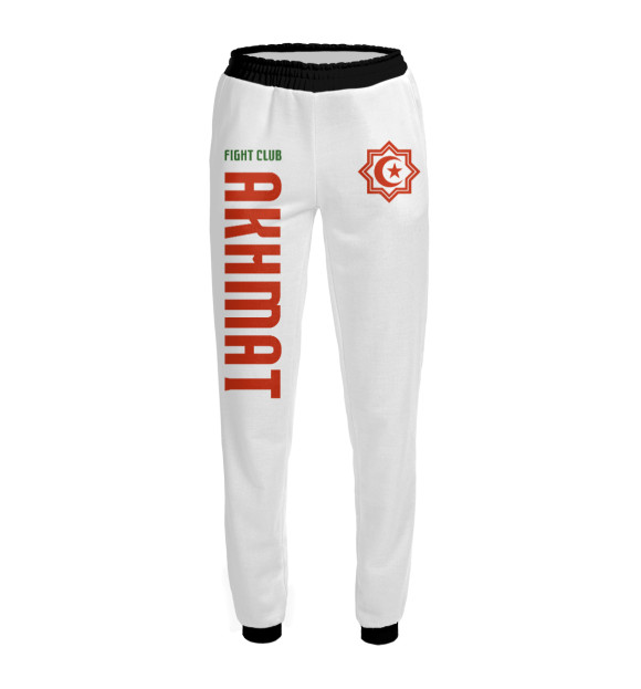 Женские спортивные штаны с изображением Akhmat MMA цвета Белый