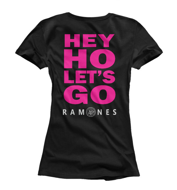 Женская футболка с изображением RAMONES PINK цвета Белый