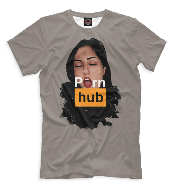 Мужская футболка с изображением Pornhub цвета Белый