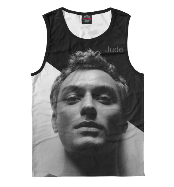 Мужская майка с изображением Джуд Лоу цвета Белый