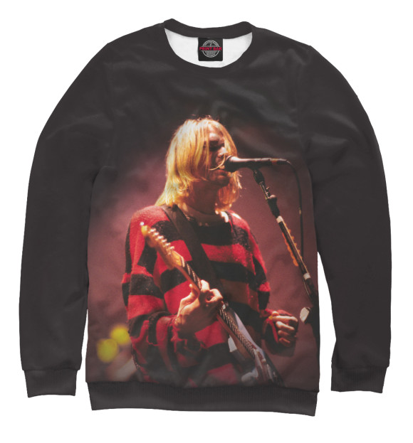 Мужской свитшот с изображением Nirvana цвета Белый