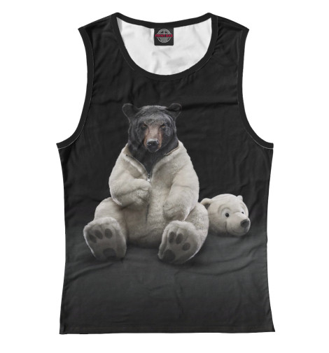 

Майки Print Bar, Белый, Медведь