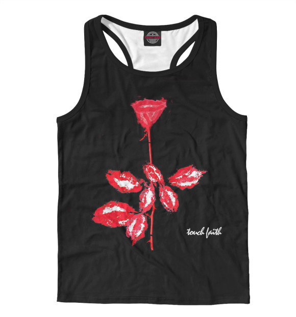 Мужская майка-борцовка с изображением Enjoy The Silence цвета Белый