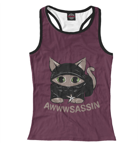 

Майки борцовки Print Bar, Белый, Кот ниндзя