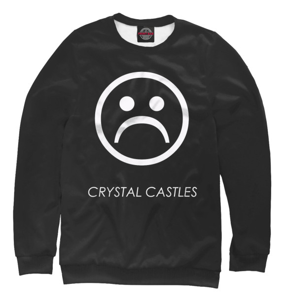 Мужской свитшот с изображением Crystal Castles цвета Белый