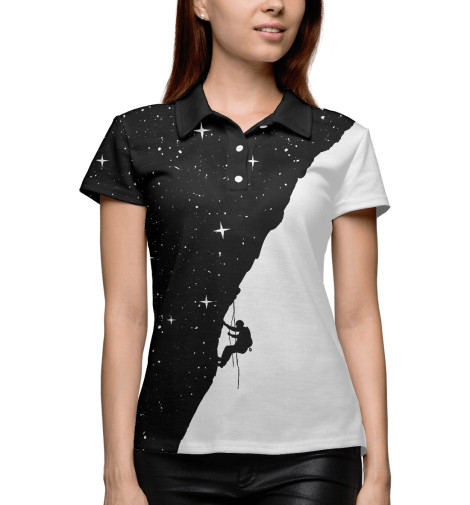 

Поло Print Bar, Белый, Ночной скалолаз