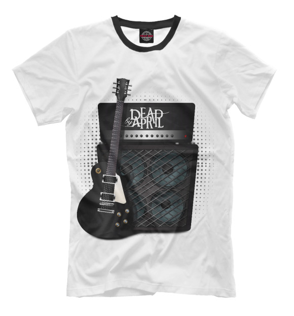 Мужская футболка с изображением Dead by April цвета Молочно-белый