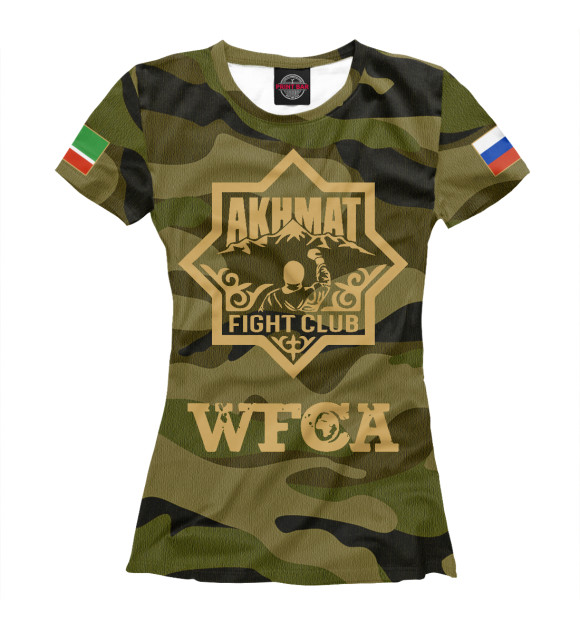 Женская футболка с изображением Федерация WFCA цвета Белый