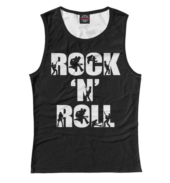 Майка для девочки с изображением Rock 'n' Roll цвета Белый