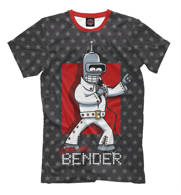 Мужская футболка с изображением Bender Presley цвета Молочно-белый