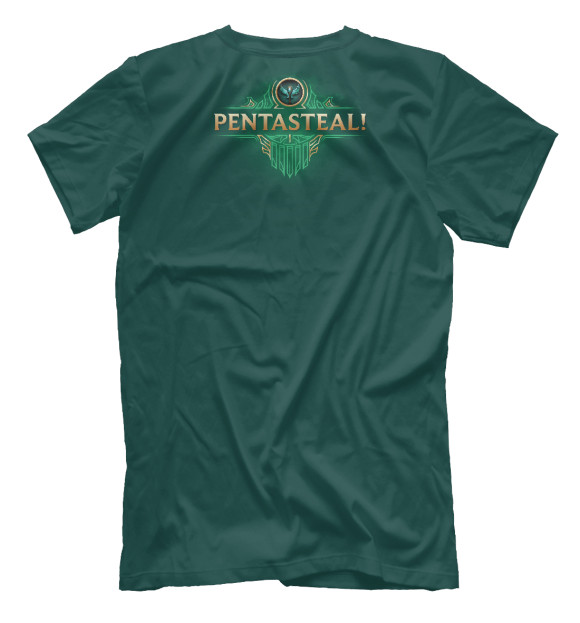 Мужская футболка с изображением Pentasteal цвета Белый