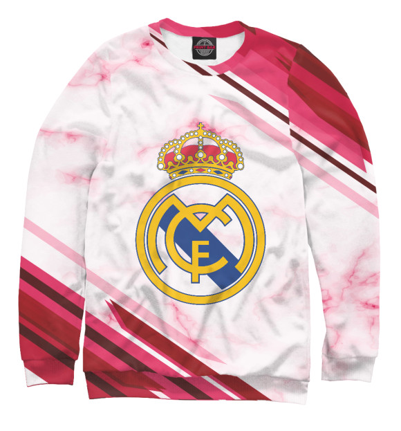 Мужской свитшот с изображением Real Madrid 2018 цвета Белый