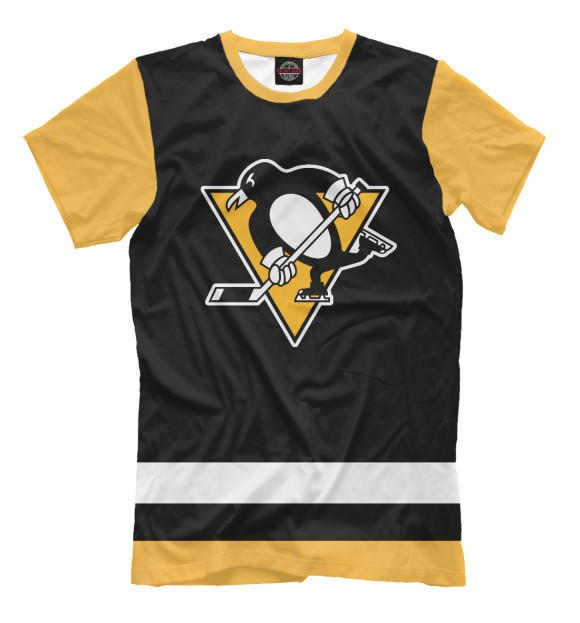 Мужская футболка с изображением Pittsburgh Penguins цвета Черный