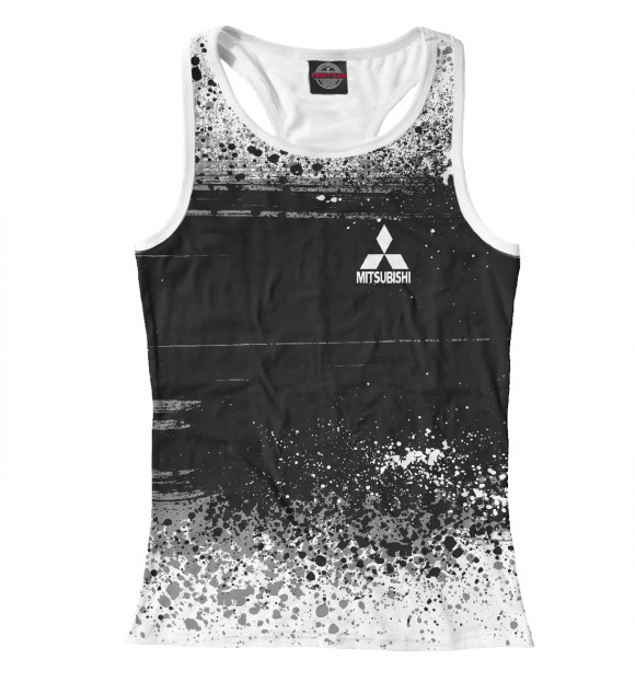 Женская майка-борцовка с изображением MITSUBISHI SPORT цвета Белый