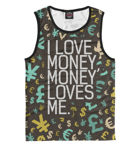 

Майки Print Bar, Белый, I love money