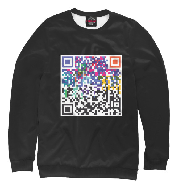 Женский свитшот с изображением Color Code цвета Белый