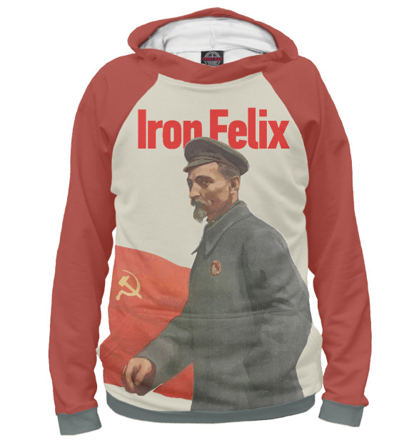 Женское худи с изображением Железный Феликс цвета Белый