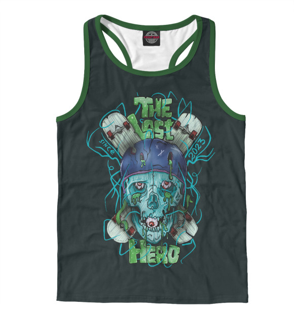 Мужская майка-борцовка с изображением The Last Hero цвета Белый