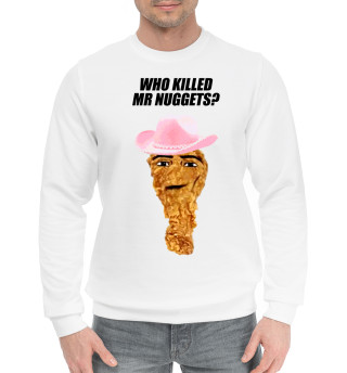 Мужской хлопковый свитшот Who killed Mr. Nuggets?