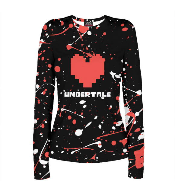 Женский лонгслив с изображением Undertale цвета Белый