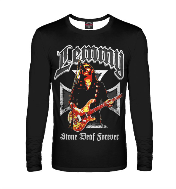 Мужской лонгслив с изображением Motorhead Lemmy цвета Белый