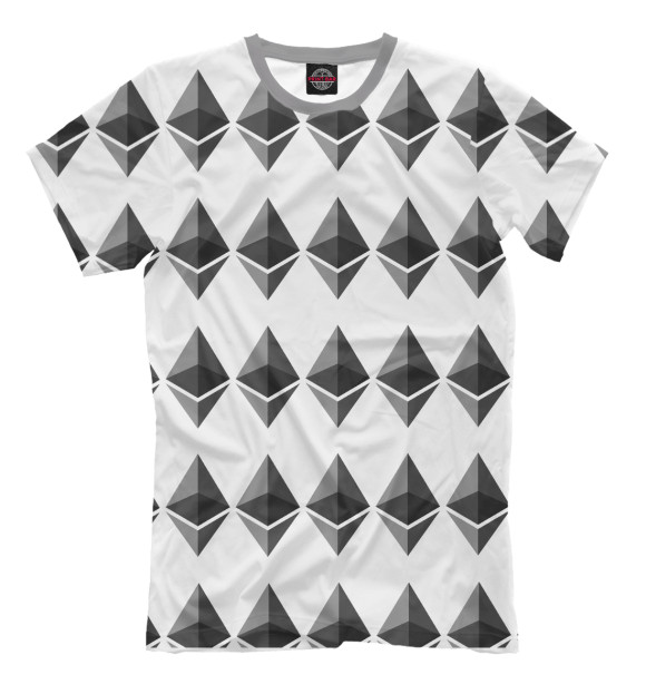 Мужская футболка с изображением Lot Ethereum цвета Молочно-белый