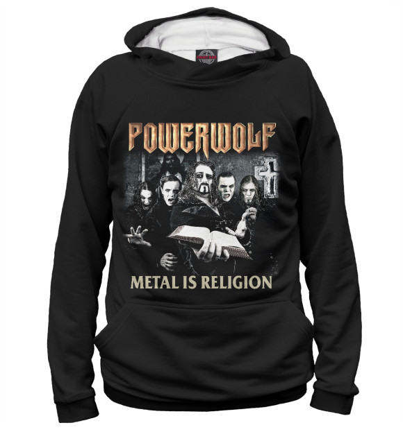 Женское худи с изображением Powerwolf цвета Белый