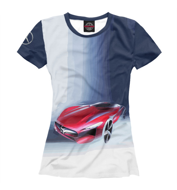 Женская футболка с изображением Sketch цвета Белый