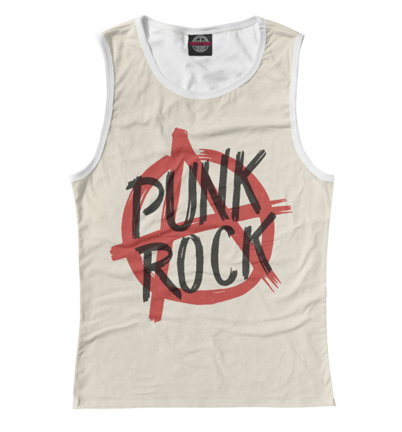 Майка для девочки с изображением Punk Rock цвета Белый