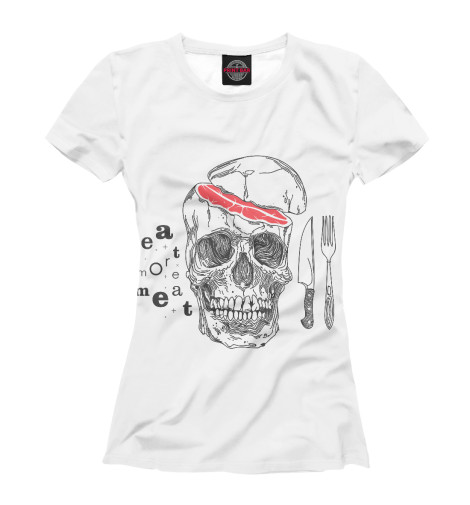 

Футболки Print Bar, Белый, Eat more meat