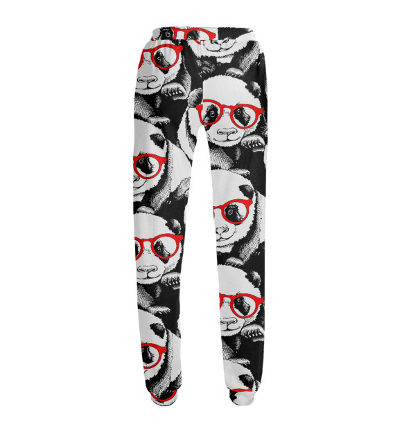 Женские спортивные штаны с изображением Панды в красных очках цвета Белый